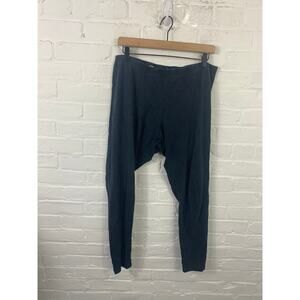 J. Jill Women's Mid Rise Tapered Leg Pull-On Cropped Pant Black Size L